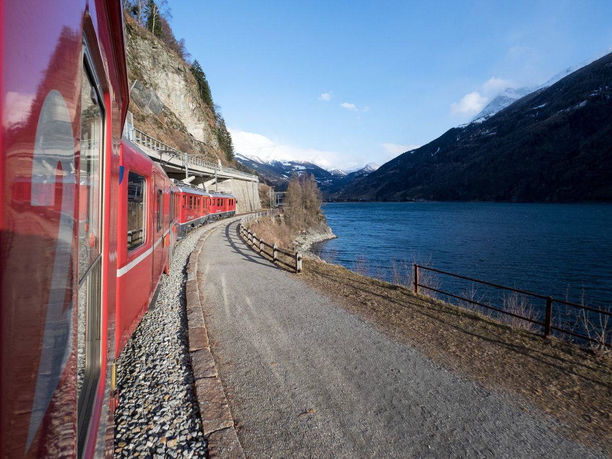 Percorso Trenino del Bernina da Tirano a St Moritz